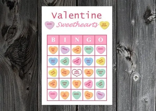 game valentine - Sweetheart Bingo